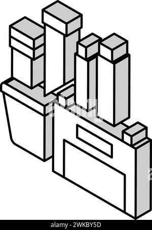 illustration vectorielle d'icône isométrique thermoplastique polypropylène Illustration de Vecteur