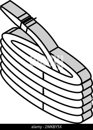 illustration vectorielle d'icône isométrique de tuyau d'arrosage Illustration de Vecteur