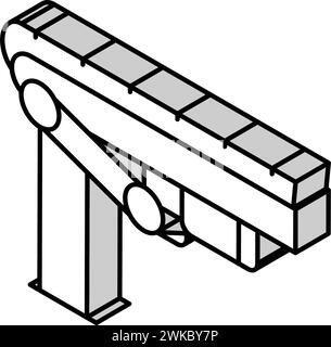 illustration vectorielle d'icône isométrique de courroie transporteuse Illustration de Vecteur