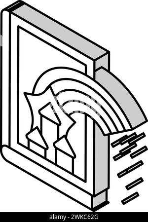 illustration vectorielle d'icône isométrique de livre de conte de fées Illustration de Vecteur