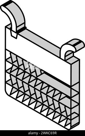 illustration vectorielle d'icône isométrique de panier de plancher Illustration de Vecteur