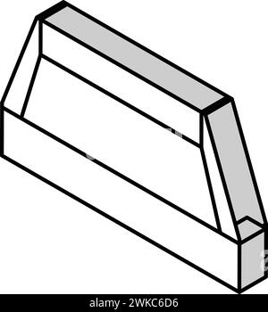 illustration vectorielle d'icône isométrique de plateau en bois Illustration de Vecteur