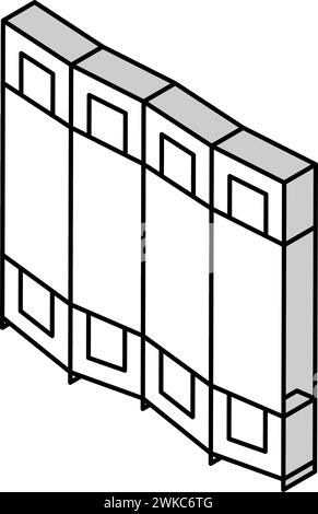 illustration vectorielle d'icône isométrique de diviseur de pièce Illustration de Vecteur