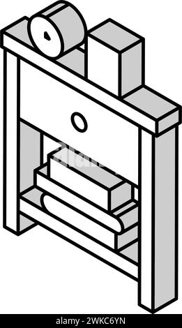 illustration vectorielle d'icône isométrique de meubles de table de chevet Illustration de Vecteur