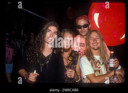 Alice IN CHAINES photographiées à l'hôtel Sheraton Airport à Los Angeles, Californie, États-Unis, le 14 septembre 1990. Photo © Kevin Estrada / Media Punch Banque D'Images