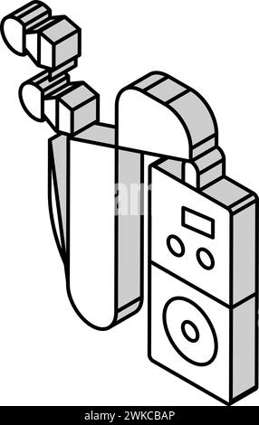 illustration vectorielle d'icône isométrique de lecteur mp3 Illustration de Vecteur