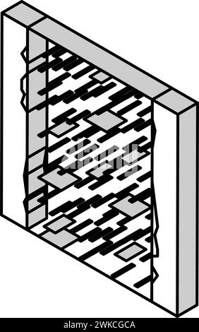 illustration vectorielle d'icône isométrique de route de gravier Illustration de Vecteur