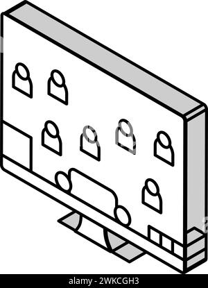 illustration vectorielle d'icône isométrique de jeu vidéo moba Illustration de Vecteur