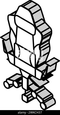illustration vectorielle d'icône isométrique de chaise de jeu Illustration de Vecteur