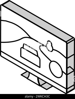 illustration vectorielle d'icône isométrique de jeu vidéo de course Illustration de Vecteur