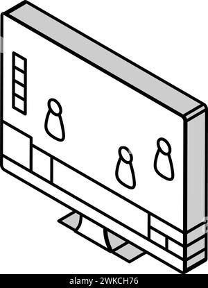 illustration vectorielle d'icône isométrique de jeu vidéo mmo Illustration de Vecteur