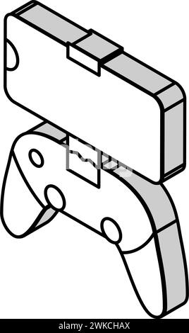contrôleur de manette de jeu pour illustration vectorielle d'icône isométrique de téléphone Illustration de Vecteur