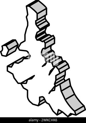 illustration vectorielle d'icône isométrique de l'île whitsunday Illustration de Vecteur
