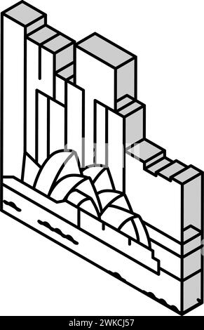 illustration vectorielle d'icône isométrique port jackson Illustration de Vecteur