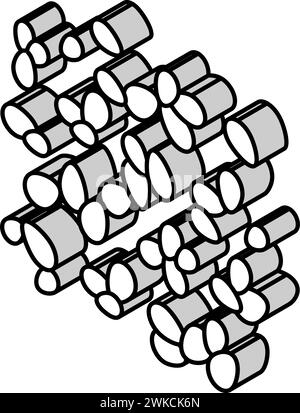 illustration vectorielle d'icône isométrique d'algues d'herbe de canard Illustration de Vecteur