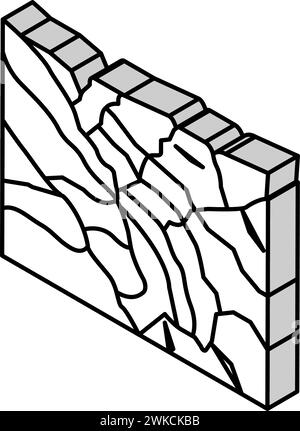 illustration vectorielle d'icône isométrique grand canyon Illustration de Vecteur