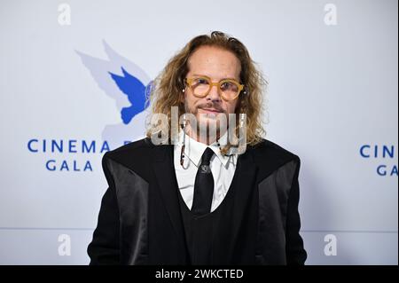 Berlin, Allemagne. 19 février 2024. Brandt Andersen vient au Gala du cinéma pour la paix de Berlin au Westhafen Event & Convention Center (WECC). Crédit : Fabian Sommer/dpa/Alamy Live News Banque D'Images