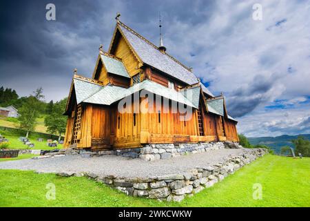 Église Reinli Stave, Norvège Banque D'Images