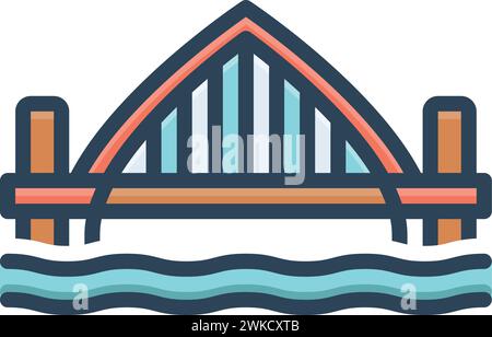 Icône pour newcastle, gateshead Illustration de Vecteur