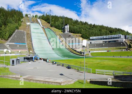 Lysgårdsbakkene stade de saut à ski à Lillehammer, Norvège Banque D'Images