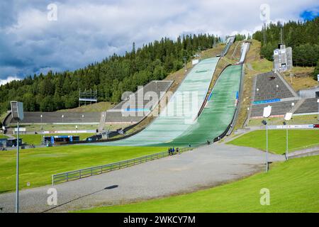 Lysgårdsbakkene stade de saut à ski à Lillehammer, Norvège Banque D'Images