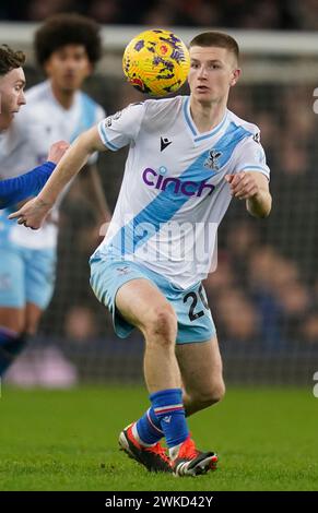 Liverpool, Royaume-Uni. 19 février 2024. Adam Wharton de Crystal Palace lors du match de premier League à Goodison Park, Liverpool. Le crédit photo devrait se lire : Andrew Yates/Sportimage crédit : Sportimage Ltd/Alamy Live News Banque D'Images