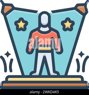 Icône de célébrité, proéminence Illustration de Vecteur