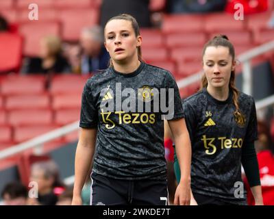 Arsenal, Royaume-Uni. 17 février 2024. Londres, Angleterre, 17 février 2024 : Ella Toone (7) attaquante pour Manchester United Warming Up (Jayde Chamberlain/ SPP) crédit : SPP Sport Press photo. /Alamy Live News Banque D'Images