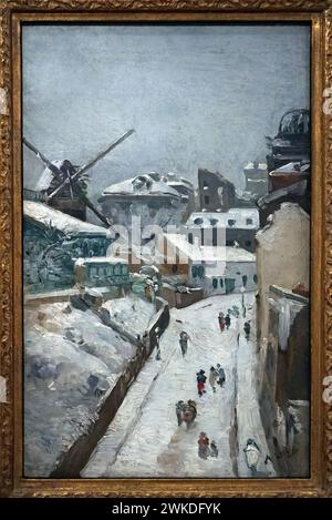 Montmartre dans la neige (1876/1877) de Louis-Auguste Lepère (1849-1918) Banque D'Images