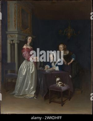 Curiosité Gerard ter Borch le jeune CA. 1660-62 Banque D'Images