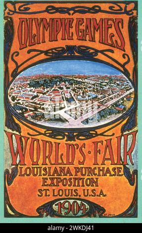 JEUX OLYMPIQUES D'ÉTÉ et exposition universelle de 1904 organisés en particulier Louis, Louisiane. Banque D'Images