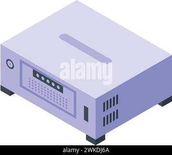 Vecteur isométrique de l'icône du statif du variateur. Énergie électrique domestique. Stockage du système Illustration de Vecteur