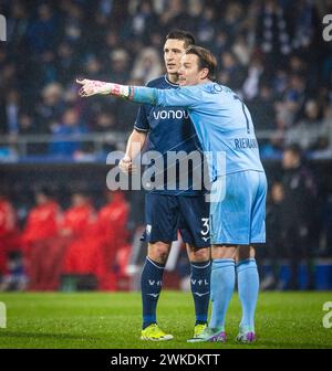 Bochum, Allemagne. 18 février 2024. Keven Schlotterbeck (Bochum) Torwart Manuel Riemann (Bochum) VfL Bochum - FC Bayern München 18.02.2024 Copyright ( Banque D'Images