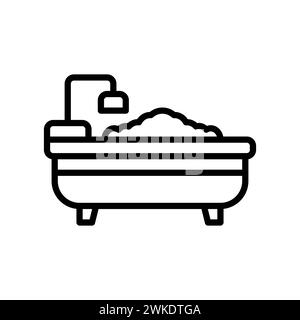 Symbole d'illustration d'art icône de meubles logo de dessin de dessin de main de conception de ménage de bain Illustration de Vecteur