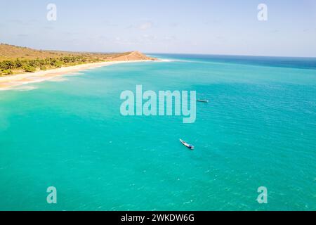 Vue aérienne drone de Liman Beach Semau Island, East Nusa Tenggara, Indonésie Banque D'Images