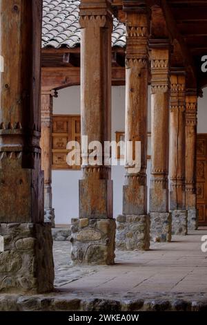 Claustro de la iglesia, San Gaspar Chajul, Departamento del Quiché, Guatemala Ixil Triángulo ,, l'Amérique centrale. Banque D'Images