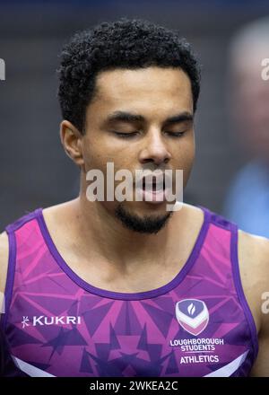 17/18 février 2024, Utilita National Indoor Arena, Birmingham, Royaume-Uni. Événement : Championnats britanniques d'athlétisme en salle 2024. Légende : photo : Mark Dunn / Alamy Live News (Sport) Banque D'Images