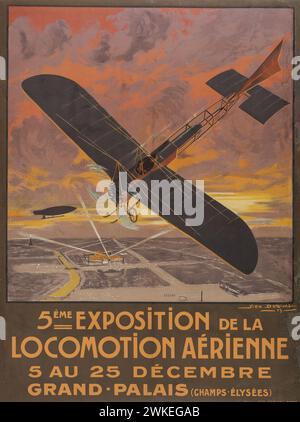 5ème exposition de la locomotion aérienne. Musée : COLLECTION PRIVÉE. Auteur : Georges Dorival (Géo). Banque D'Images