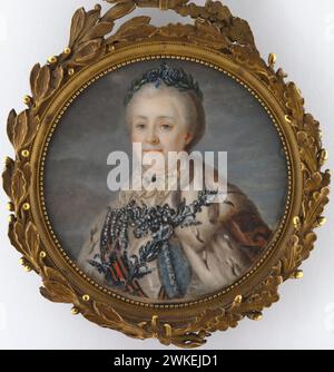 Porträt der Kaiserin Katharina II. (1729-1796). Musée : Sinebrychoffin Taidemuseo, Helsinki. Auteur : ALEXANDER ROSLIN. Banque D'Images