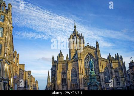 Royaume-Uni, Écosse, Édimbourg, cathédrale St Giles sur le Royal Mile. Banque D'Images