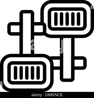 Vecteur de contour d'icône de fermoirs de manchette. Clous de manches classiques. Boutons de manchette habillés Illustration de Vecteur