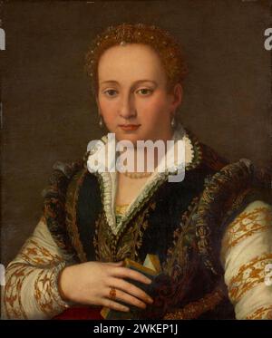 Portrait de Bianca Cappello (1548-1587), grande-duchesse de Toscane. Musée : Fuji Art Museum, Tokyo. Auteur : ALESSANDRO ALLORI. Banque D'Images