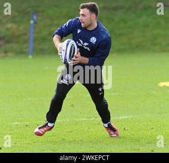 Oriam Sports Centre Edinburgh.Scotland, Royaume-Uni. 20 février 2024. Session d'entraînement de rugby en Écosse pour le match des six Nations contre l'Angleterre crédit : eric mccowat/Alamy Live News Banque D'Images