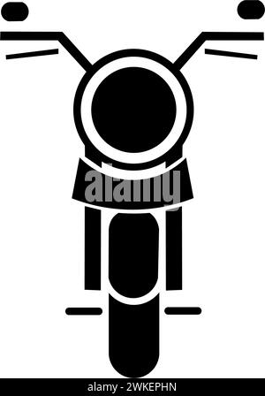 Icône de moto, silhouette noire vectorielle de vélo ou de moto, illustration de moto pour le web, applications mobiles, design, symbole vectoriel de moto, Illustration de Vecteur