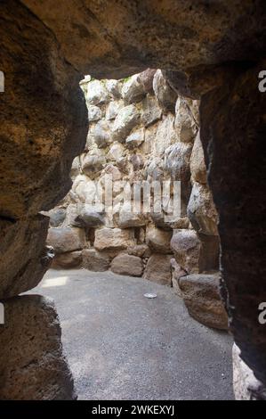 16 janvier 2023 - Sardaigne, Torralba, Province de Sassari. Nuraghe et village Santu Antine, blocs de basalte, âge du bronze - civilisation infirmière, Banque D'Images