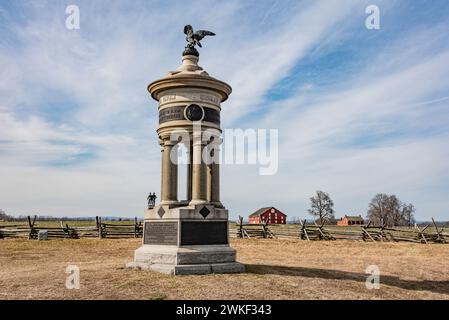 Monument au 73rd New York Infantry, Gettysburg Pennsylvania USA Banque D'Images