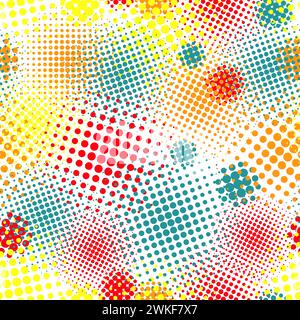 Motif sans couture de points colorés. dessin à la main. Pas ai, illustration vectorielle Illustration de Vecteur