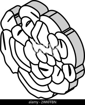 illustration vectorielle d'icône isométrique de champignon de queue de dinde Illustration de Vecteur