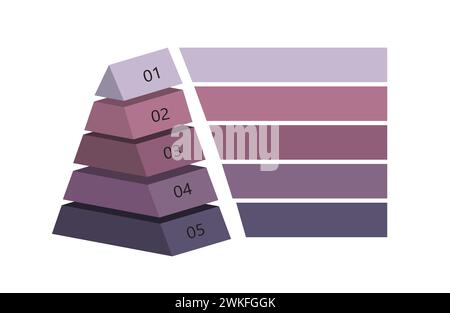 Pyramide infographique colorée. illustration vectorielle Illustration de Vecteur