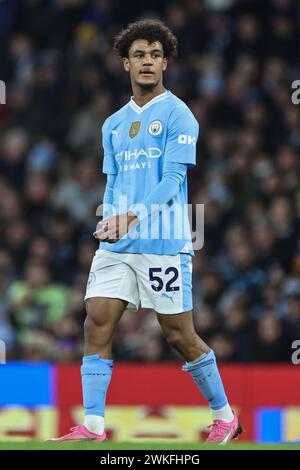 Manchester, Royaume-Uni. 20 février 2024. Oscar Bobb de Manchester City lors du match de premier League Manchester City vs Brentford à l'Etihad Stadium, Manchester, Royaume-Uni, le 20 février 2024 (photo par Mark Cosgrove/News images) à Manchester, Royaume-Uni le 20/02/2024. (Photo de Mark Cosgrove/News images/SIPA USA) crédit : SIPA USA/Alamy Live News Banque D'Images